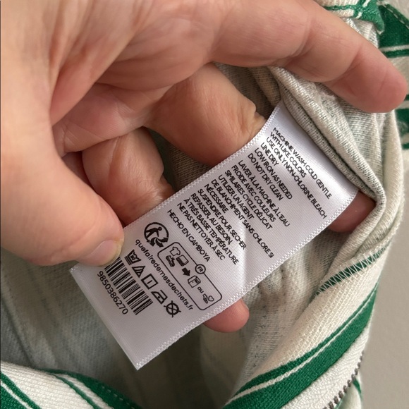 NWT Maeve• The Colette — the full length- green and white vertical stripe pants - Picture 9 of 10